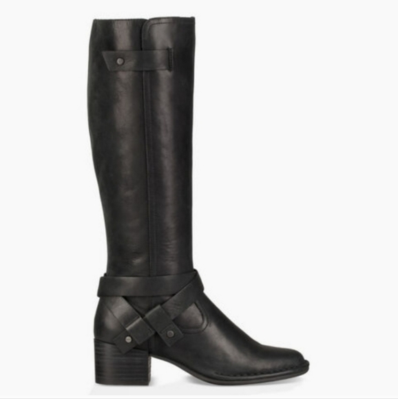 Ugg Bandera Leather Knee High Boots in Black. UGG SN 1095056. #485 - Picture 4 of 16